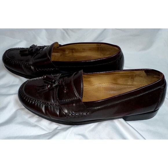 Cole Haan Mens Size 11 D Burgundy Brown Pinch Tassel 03507 Leather Dress Loafers main image 6